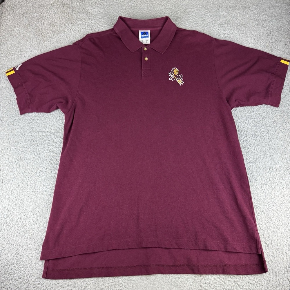 Vintage Arizona State Sun Devils Maroon Polo Shirt Men's 2xl Golf Preppy